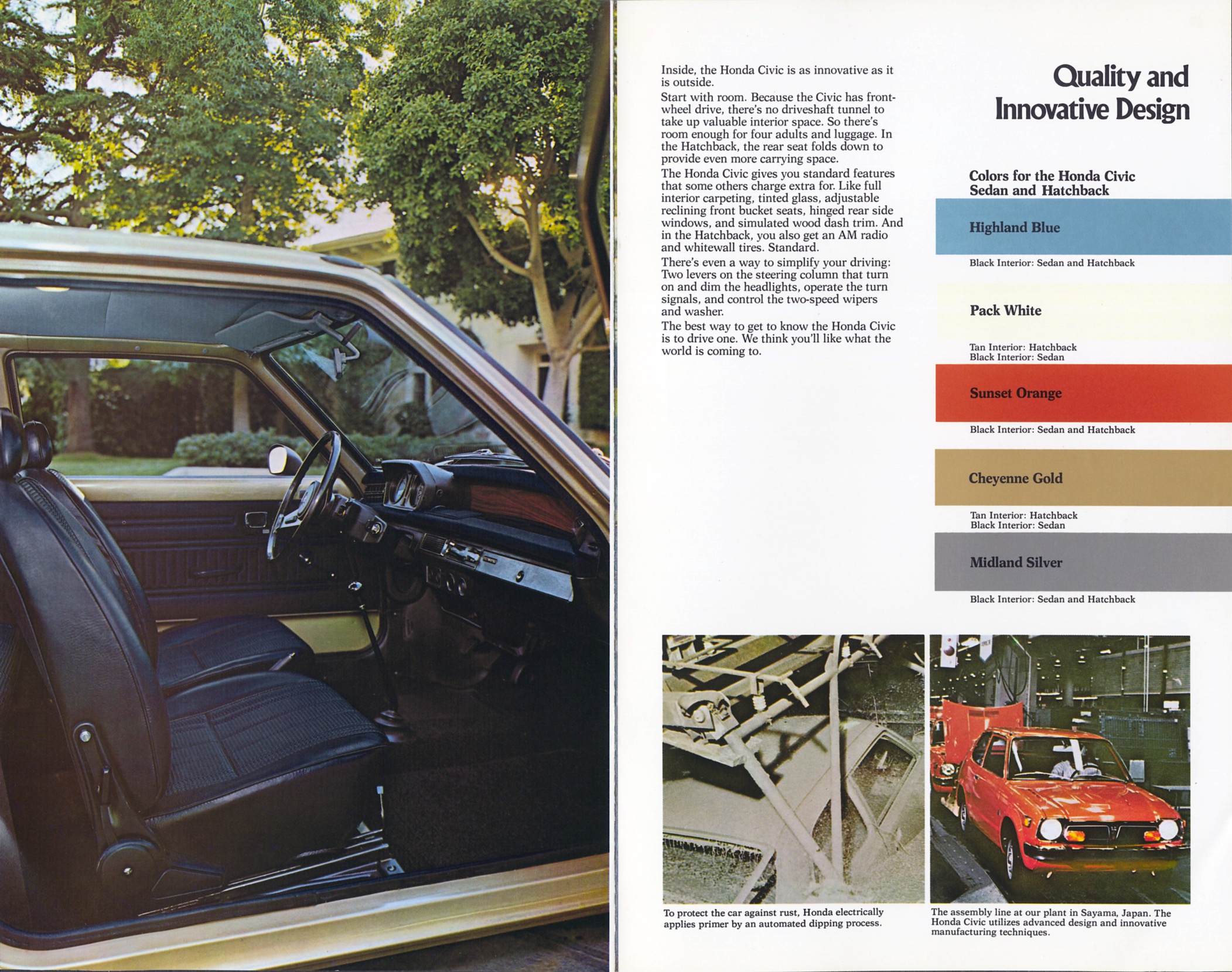 1976 Honda Civic Brochure Page 1